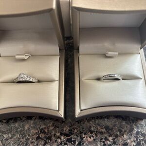 Classic White Gold Diamond Engagement and Wedding Ring Set